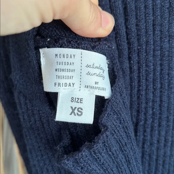 Anthropologie maxi dress xs navy - Picture 5 of 6